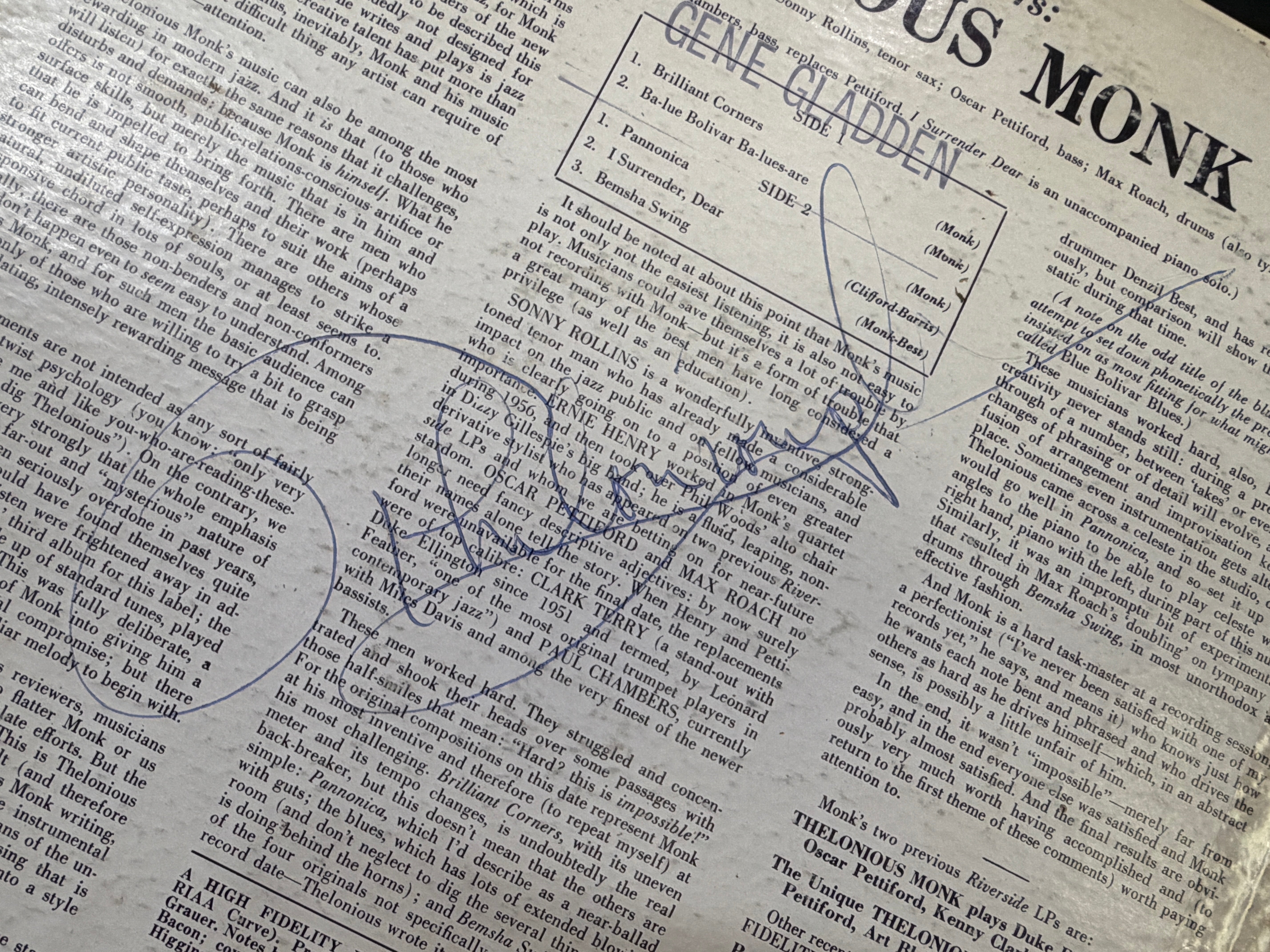 Brilliant Corners (SIGNED)